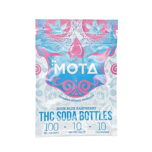 MOTA Blue Raspberry THC Soda Bottles