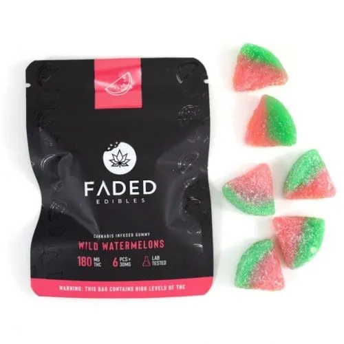 Watermelon Vegan THC Gummies - Faded Edibles
