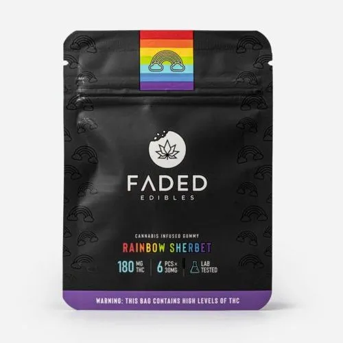 Rainbow Vegan THC Gummies - Faded Edibles